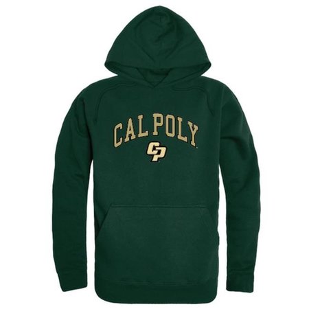 W REPUBLIC W Republic 540-167-FOR-04 California State Polytechnic University Campus Hoodie; Forest Green & White - Extra Large 540-167-FOR-04